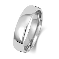 Image of Wedding Band/Ring 9ct Carat White Gold Men/Ladies 2mm Slight Court Comfort