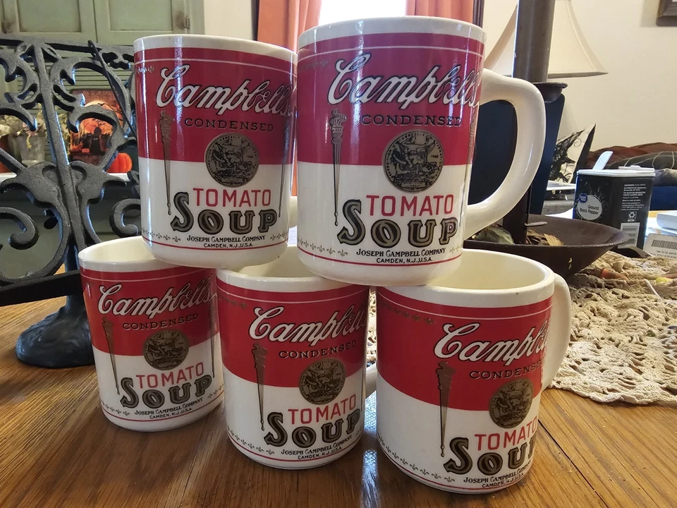 Cinco canecas de cerâmica vintage Campbell's sopa de tomate década de 1970? - Imagem 3 de 3