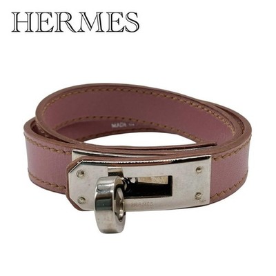 HERMES Double Tour Box Calf 2-Ring Bangle  F Stamp