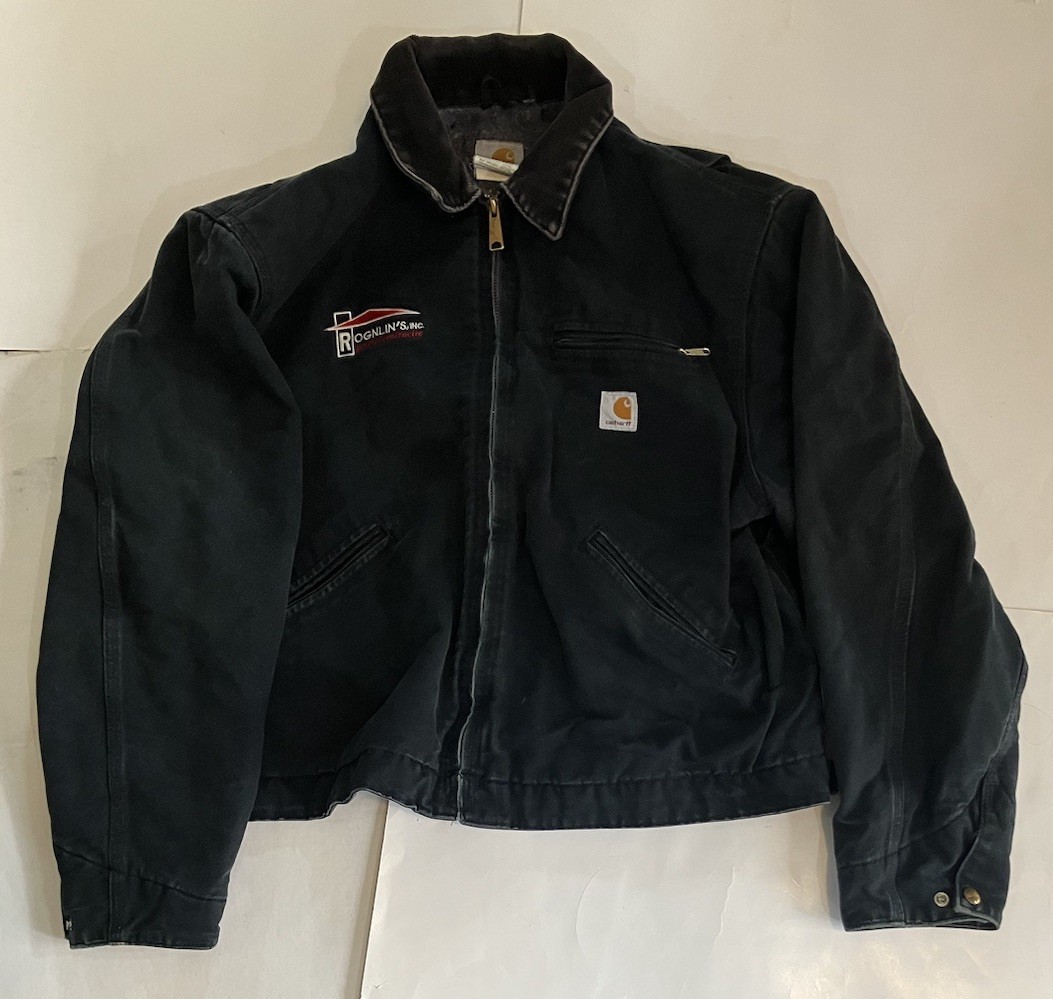 Vintage Y2K Carhartt J01 black detroit work wear jacket size 46