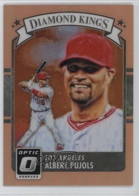 2016 Panini Donruss Optic Diamond Kings Orange 9/199 Albert Pujols #13 0e2x