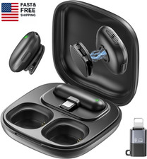 Mini Wireless Lavalier Microphone for Iphone/Android/Pc/Tablets, Lapel Mics wi