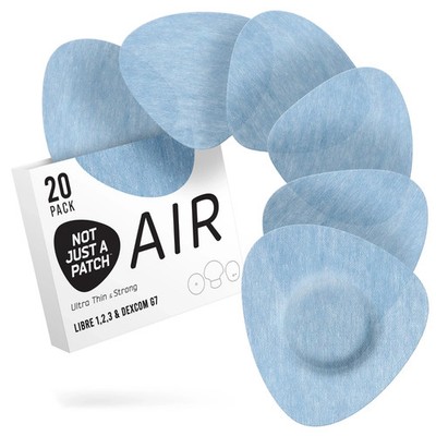 Not Just a Patch Air CGM Patches Libre & Dexcom G7 Cover Patch Blue 20 Pack