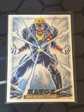 2024 SkyBox Marvel Masterpieces 92 Platinum Havok #35 Leather