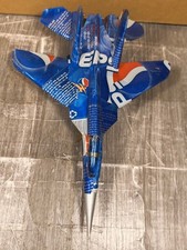 VINTAGE PEPSI COLA ALUMINUM CAN MODEL FIGHTER JET HANDMADE