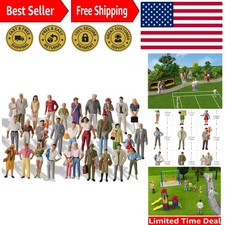 Assorted 30-Piece Painted People Set for O Scale Models - 1:43 Realistic Touch