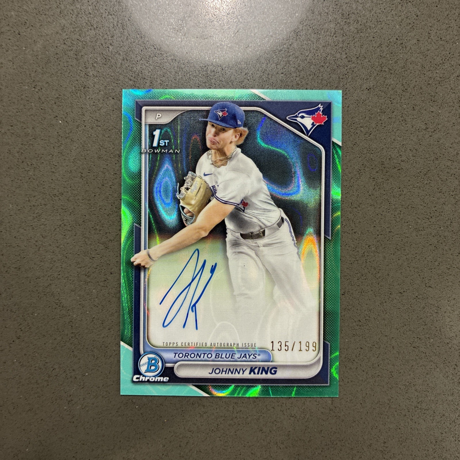 2024 Bowman Draft - Johnny King 1st Aqua Lava Auto /199 Blue Jays #CPA-JK