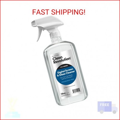 Clean Revolution Pro Digital Screen and Glass Cleaner, Spray and Wipe TV Screens