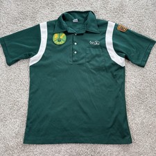Vintage Hilton Polo Shirt Mens XL Green Bowling Patch DMBA Patricia Lanes 80s