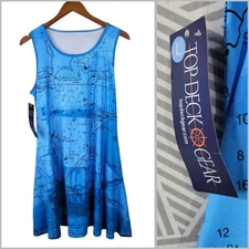 New Map Tank Dress Large Stretchy Saginaw Michigan Cover Up Ship Great Lakes