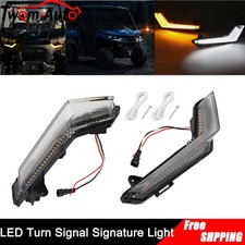 2x LED Front Accent Lights Turn Signals 715006896 For Can-Am Defender Max 20-25