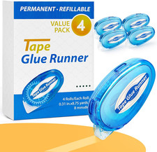 TMOL 4 Pack Scrapbook Tape, 26 Ft X 0.31 in Double Sided Tape Roller, Permanent