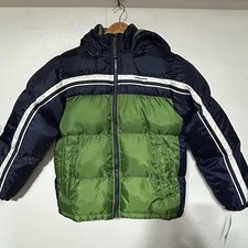 London Fog Puffer Jacket Boys Sz. Large 14/16 Green Blue Winter Coat NWT
