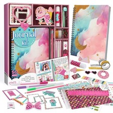 Best Pink DIY Journal Kit for Girls Stationery Set, Set Tween & Teen Scrapbook