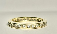 Diamond Eternity Band Ring 14k Yellow Gold Ch...