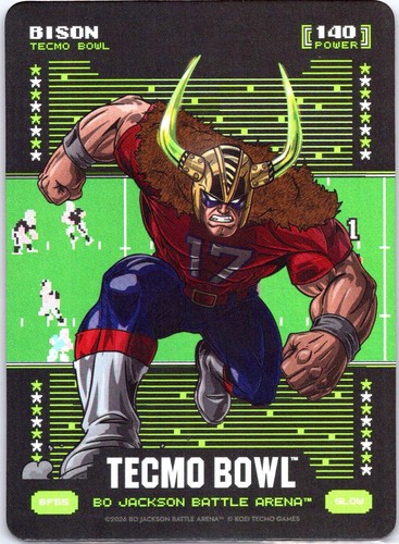 Bo Jackson Battle Arena Tecmo Bowl Bison GLOW Battlefoil Josh Allen SSP
