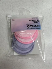 New In Package Conair 4 Count Cleansing Pads Wash And Prep Reusable Microfiber