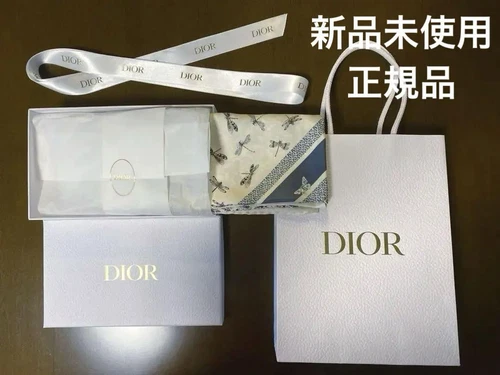Foulard carré en soie Christian Dior 70 cm 2024SS édition limitée emballage cadeau