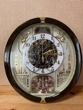 SEIKO Wave Symphony Wall Clock RE579B Melody Moving Dial Space Age Mint