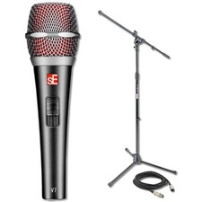 sE Electronics V7 Switch Dynamic Handheld Microphone with Stand and XLR Cable
