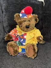 Vtg DAN DEE Tickle Tickle Wiggle Wiggle Happy Birthday Teddy Bear in Clown Suit