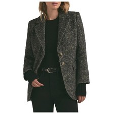 Favorite Daughter The City Wool-Blend Single-Breasted Blazer Size XS