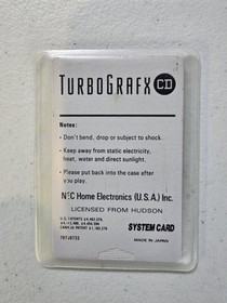 TG16 - Turbografx 16 TG-16 CD System Card - US Version - Tested And Working 