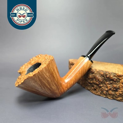 Herriot Pipes Natural Smooth Freehand Dublin w/Plateaux Handmade Briar Pipe, New