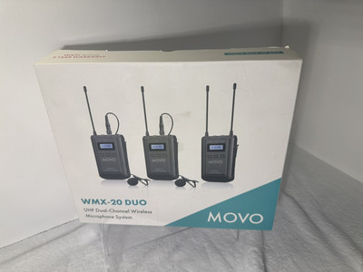 Movo WMX20DUO Wireless Lavalier Microphone System OPENED BOX Read Details