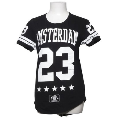 Amsterdam Designs, T-shirt, Größe: XS, Schwarz/Weiß, Baumwolle, Print #CYF