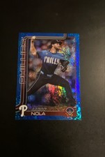 2025 Topps Series 2 - Aaron Nola #454 Blue Rainbow Foilboard /150