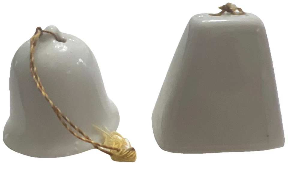 2 adornos campanas de Navidad de porcelana MCM de colección Japón — Bin-7 Foto 3 de 4