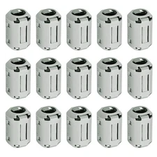15 Pcs Ferrite Filter Ring Core Cable Clip ID 13mm Regular Styles, Gray