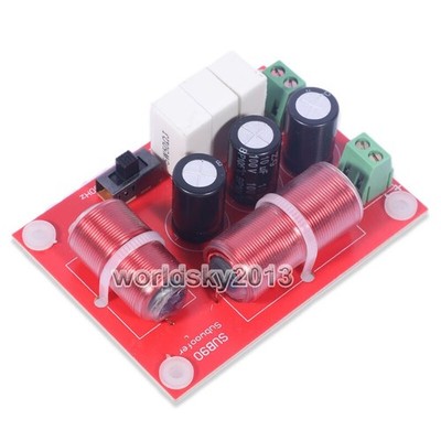 2x 120W 1-Way Professional Bass Speaker Frequency Divider Crossover 1-Low   #hj