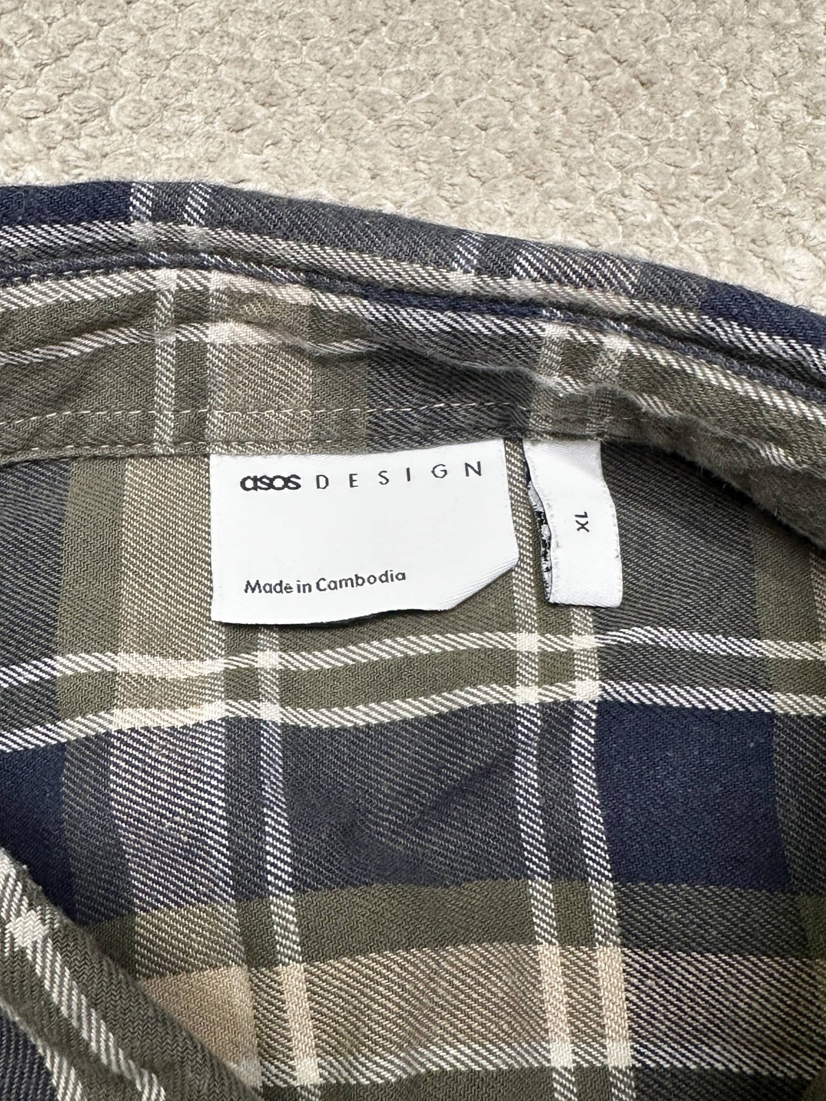 ASOS Men’s Long Sleeve Checked Shirt Brown Extra Large image 2