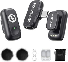 Hollyland Lark A1 Wireless Microphone for iPhone 17/16/15 Android, 48kHz/24-bi