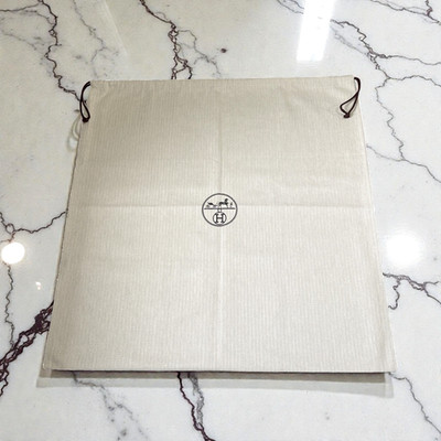 Hermes Tweed Herringbone Drawstring Dust Bag for Birkin 35 Approx. W23 x H23in  