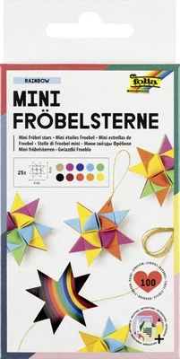 folia Faltpapierstreifen für Fröbelsterne Ganzjahresfarben 350 x 10 mm 100 Stück