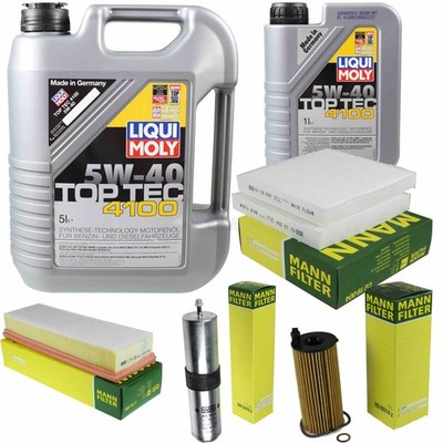 INSPEKTIONSKIT FILTER LIQUI MOLY ÖL 6L 5W-40 für BMW X3 F25 xDrive20d sDrive18d