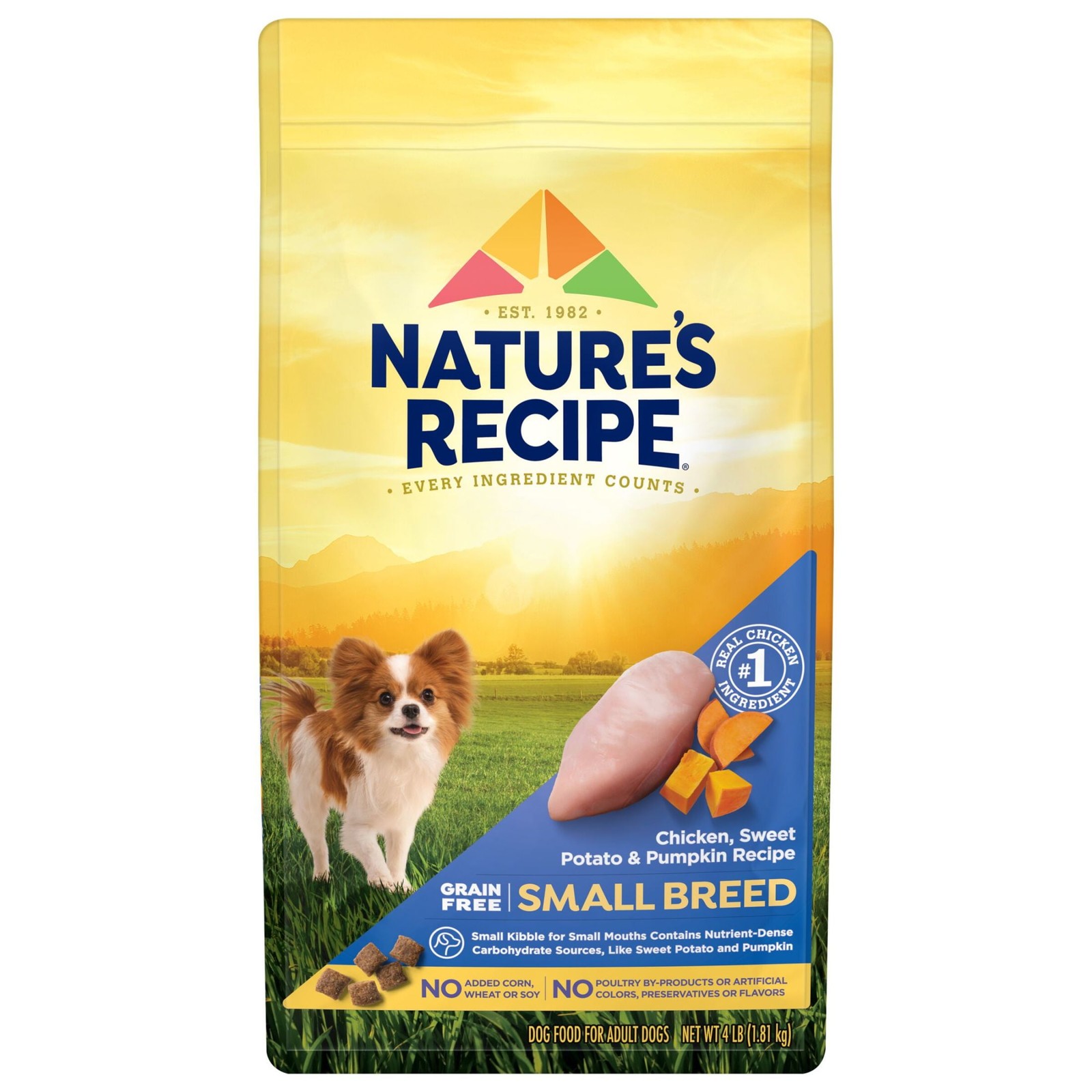 Nature&prime;s Recipe Small Breed Grain Free Chicken,Sweet Potato Pumpkin Dry Dog Food