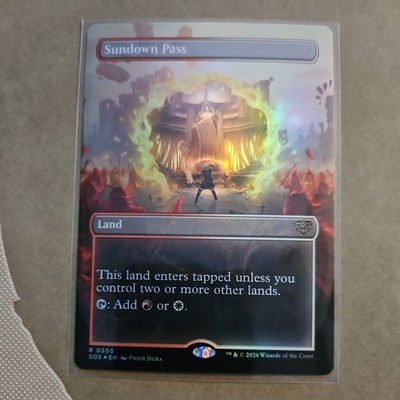 Sundown Pass (Borderless) Secrets of Strixhaven - Near Mint Foil