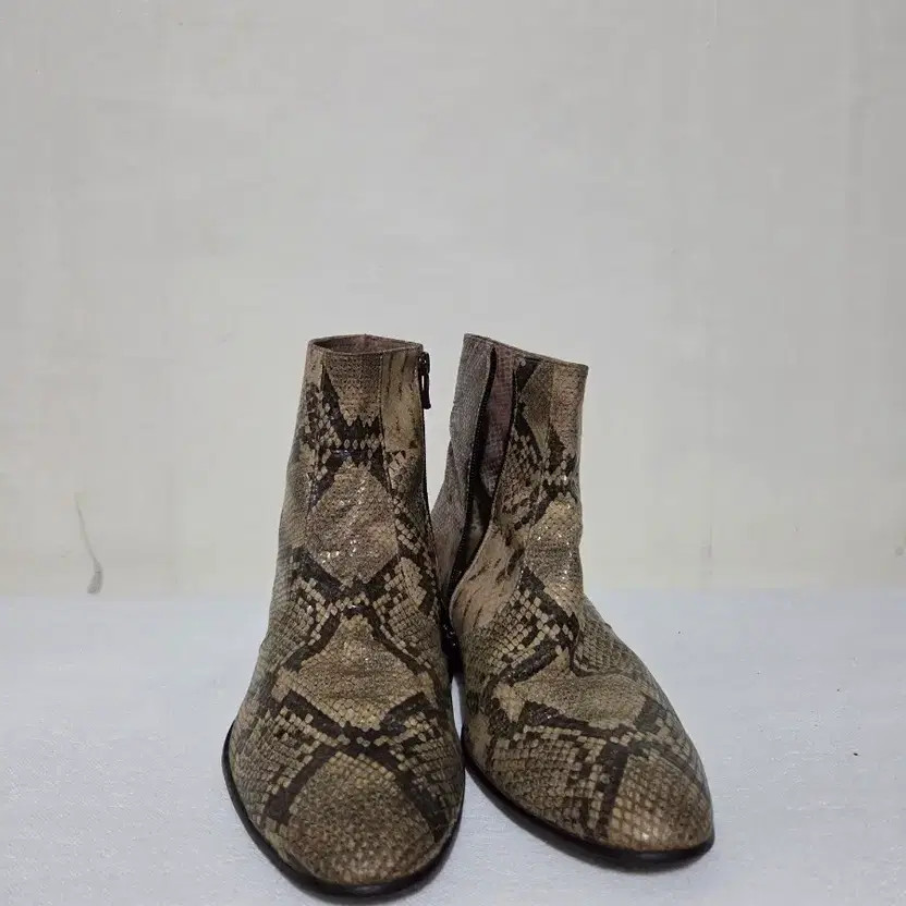 Vintage Handmade Python Pattern Western Boots 280… - image 3