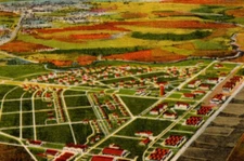 Barksdale Field Aerial Shreveport LA US Army Air Corps 1936 linen postcard P20