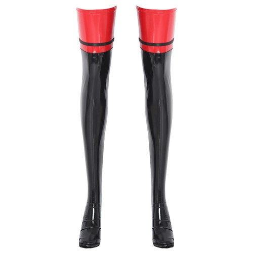 Women Tights Glossy Pantyhose Leather Long Socks Lolita Costume Gothic Punk PU - Picture 25 of 60