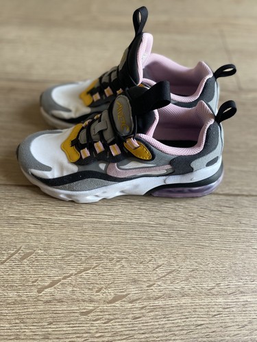 Nike Air Max 270 RT PS Kids Trainers White Pink Grey Size UK 1 EU 33 BQ0102-017 - Picture 2 of 11