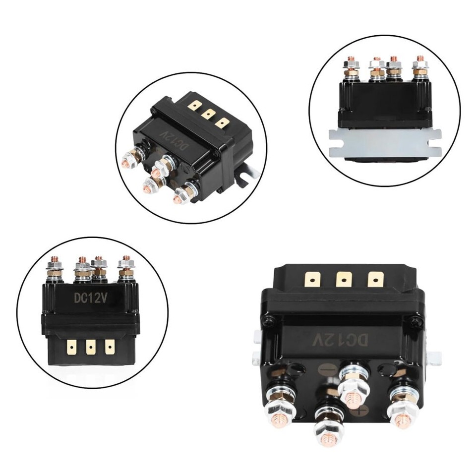 12V Winch Solenoid Relay Contactor Dual Wireless Remote Control Winch ...