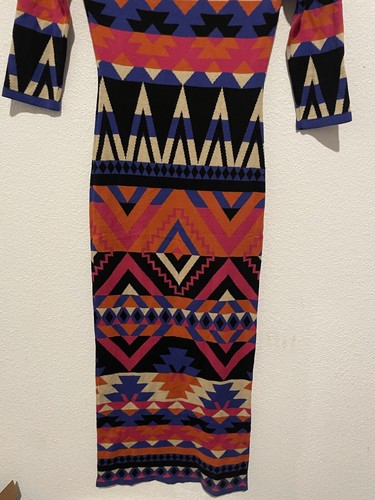 Anthropologie Flying Tomato Sweater Dress Southwestern 3/4 Sleeve Size Small - Picture 10 of 12