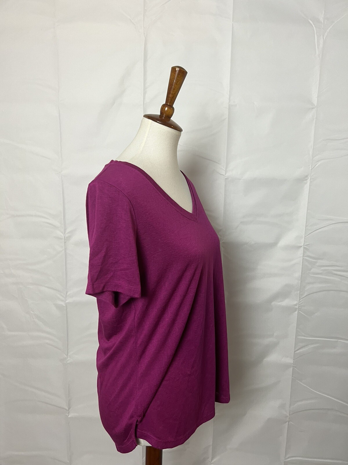 Women's Medium Gap Basic Short Sleeve Solid Purpl… - image 5