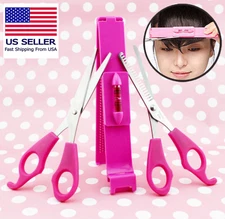 3pcs/set Bang Hair Self Cutting Tools Flat/Thin Scissors Trimmer Clipper Comb