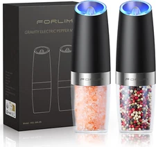 Gravity Electric Salt and Pepper Grinder Set, Automatic Pepper Grinder Shakers M